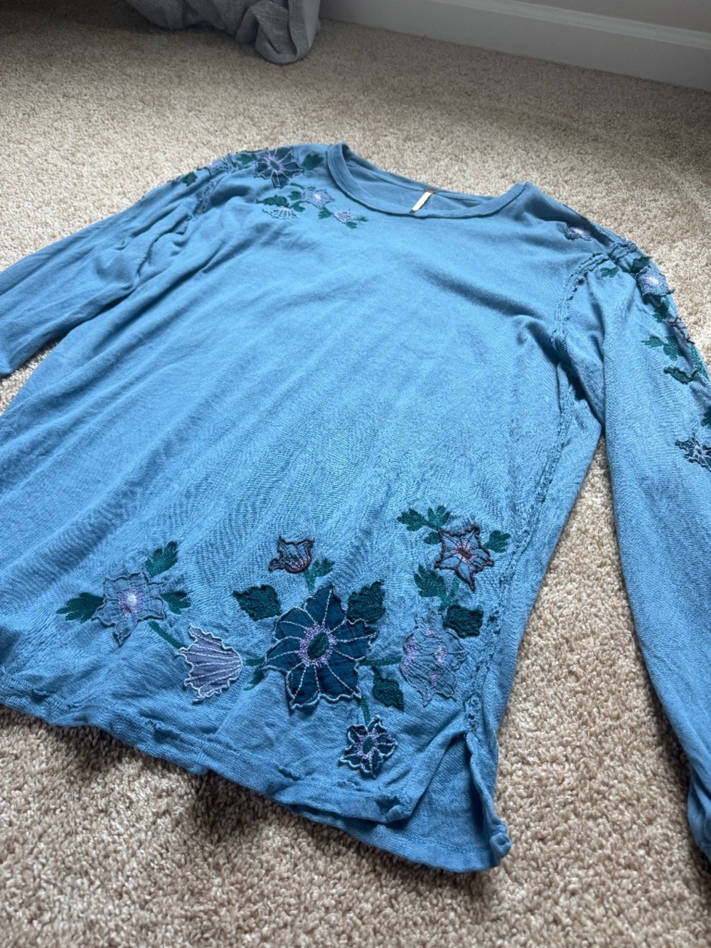 Free People Violet Vines Long Sleeve